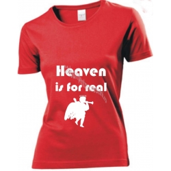 Tricou femei rosu Heaven is for real